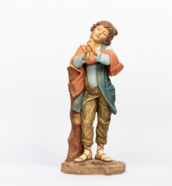 Daniel Shepherd Boy with Flute Nativity Statue Sculptures Fontanini